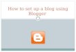 How to create a blogger account