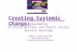 Creating Systemic Change