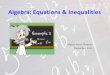 Algebra equations & inequalities