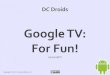 Google TV For Fun