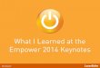Empower 2014 - Keynote Highlights