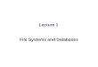 Lecture 01 introduction to database