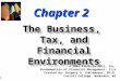 Ch 02 - The Business, Tax, And Financial Environments
