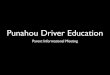 Drivers Ed Parent Orientation
