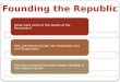 Lesson 7: Founding the Republic