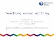 Teaching essay writing