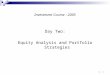 Day 2: Equity Analysis and Portfolio Strategies