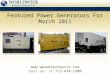 Featured Power Generators For March 2011