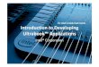 Intro into Developing Ultrabook Applications - Intel AppLab Berlin