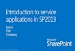 Samuel Zürcher service applications in sp2013