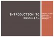 Introduction to Blogging - A Training Session for University Staff