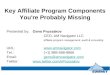Key Affiliate Program Components You’re Probably Missing