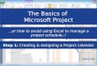 The Basics of Microsoft Project - Step 1