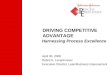 Driving Competitive Advantage -  Harnessing Process Excellence