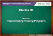 Implementing Training Programs