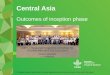 Central Asia Outcomes of the Inception Phase