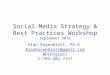 Social media strategy & best practices workshop