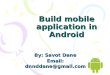 Build Mobile Application In Android
