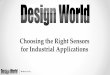 Choosing the Right Sensors for Industrial Applications