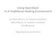 Using OpenStack In a Traditional Hosting Environment