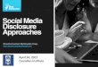 Social Media Disclosure Approaches