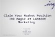 Ingenuity Webinar on Content Marketing