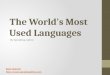 The world's most used languages