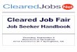 Cleared Job Fair Job Seeker Handbook Sept 8, 2011, Springfield, VA