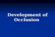 Development of occlusion