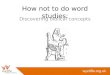How not to do word studies