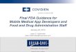 Covidien - FDA Guidance on Mobile Medical Apps 140124