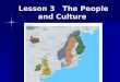 Lesson 3 the people and cultures
