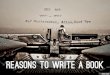 Reasons To Write A Book