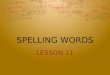 Spelling words l11