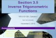 Lesson 16: Inverse Trigonometric Functions (Section 021 slides)