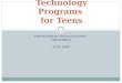 Technology Programming for Teens