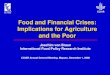 Food and Financial Crises:Implications for Agriculture and the Poor