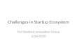 Challenges In The Startup Ecosystem - Stanford Innovation Group (March 2010)