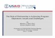 The Role of Partnership in Achieving Program Objectives: Issues and Challenges