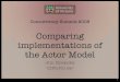Comparing implementations of the actor model