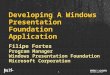 Developing a Windows Presentation Foundation Application