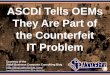ASCDI Tells OEMs They Are Part of the Counterfeit IT Problem (Slides)