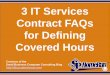 3 IT Services Contract FAQs for Defining Covered Hours (Slides)