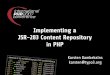 Implementing a JSR-283 Content Repository in PHP