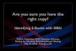 Are you sure you have the right copy? Identifying E-Books with ISBN