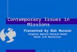 Contemporary issues in missions 1