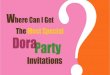 Dora birthday party invite