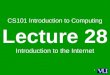 CS101- Introduction to Computing- Lecture 28