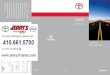 2012 Toyota Camry Warranty & Maintenance information