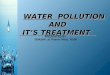 water pollution and its treatment